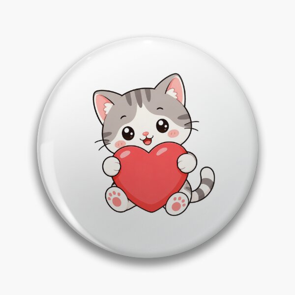 Item preview, Cute Kawaii Cat Holding Big Red Heart designed and sold by Seculinator.