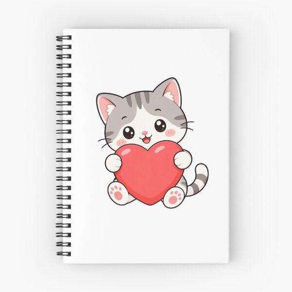 Item preview, Cute Kawaii Cat Holding Big Red Heart designed and sold by Seculinator.