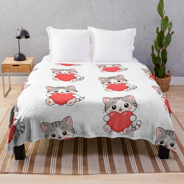 Item preview, Cute Kawaii Cat Holding Big Red Heart designed and sold by Seculinator.
