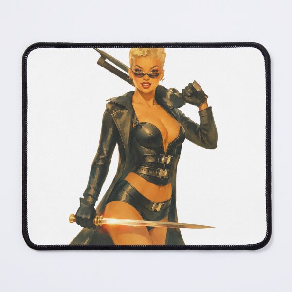 Item preview, Retro Vampire Hunter Pin-Up – Gothic Action Vintage Beauty designed and sold by Cosplayvintage.