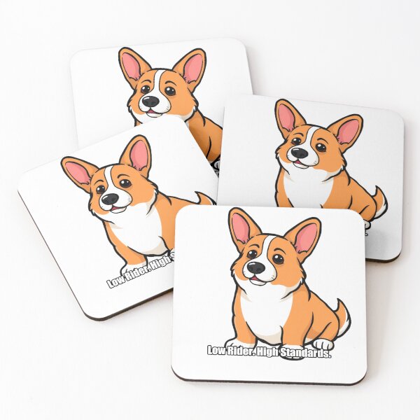 Artikelvorschau, Corgi – Low Rider High Standards – Lustiges Corgi-Geschenk entworfen und verkauft von pawdrops.