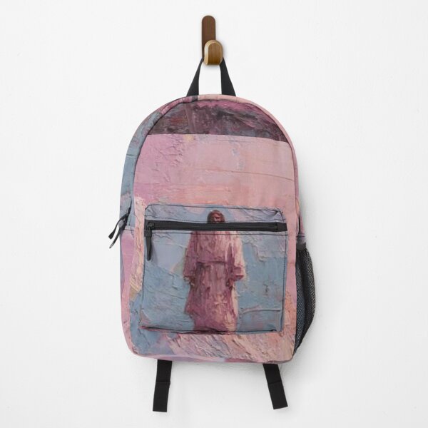 Item preview, Jesus Before the Mountains | Pastel Christian Landscape Oil Painting designed and sold by Jesus-istheway.