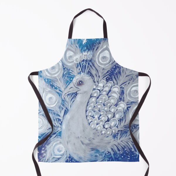 Item preview, White Peacock Painting With Spread Feathers On Starry Night Sky designed and sold by AstroOceania.