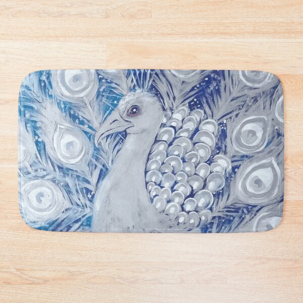 Item preview, White Peacock Painting With Spread Feathers On Starry Night Sky designed and sold by AstroOceania.