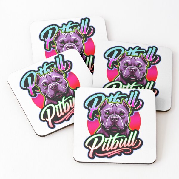 Item preview, Pitbull Dog Neon Sticker Procreate Art designed and sold by ExploreAura Studio.