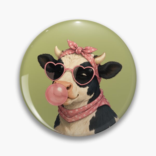 Item preview, ​Cute Pink Bubblegum Cow designed and sold by Theshop611.