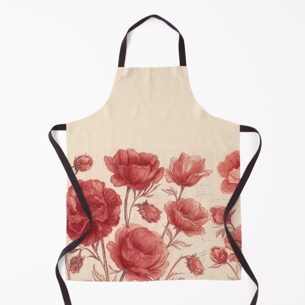 Item preview, Vintage Crimson Poppies – Antique Botanical Sketch designed and sold by ArtLiberatis.