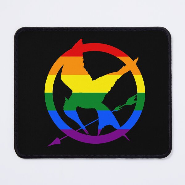 Item preview, Rainbow Pride Flag Mockingjay Pin designed and sold by JammerSammer.