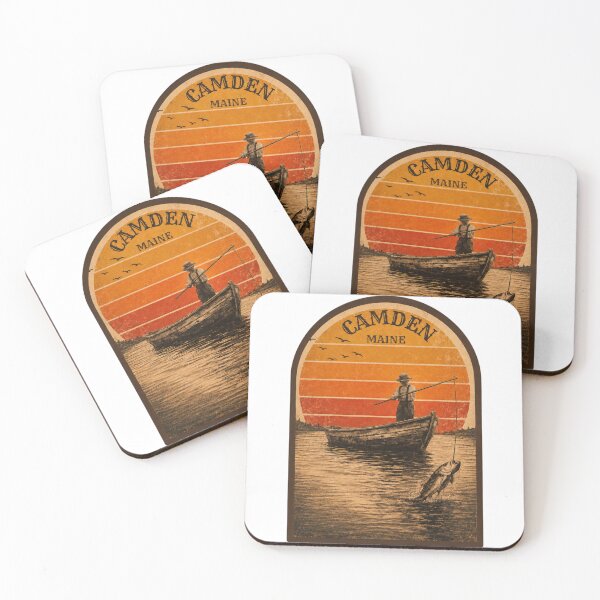 Item preview, Camden Maine Retro Fishing  designed and sold by ByMorad.