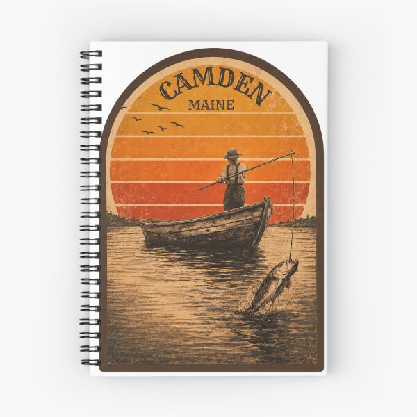 Item preview, Camden Maine Retro Fishing  designed and sold by ByMorad.