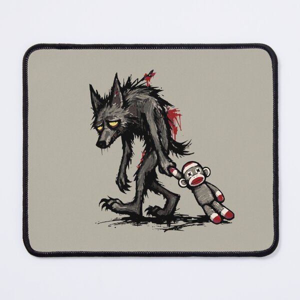Item preview, Funny Monster Werewolf Bedtime Sock Monkey Stuffie designed and sold by TackyTime.