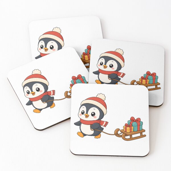 Item preview, Cute Christmas Penguin Pulling Winter Gift Sled designed and sold by Seculinator.