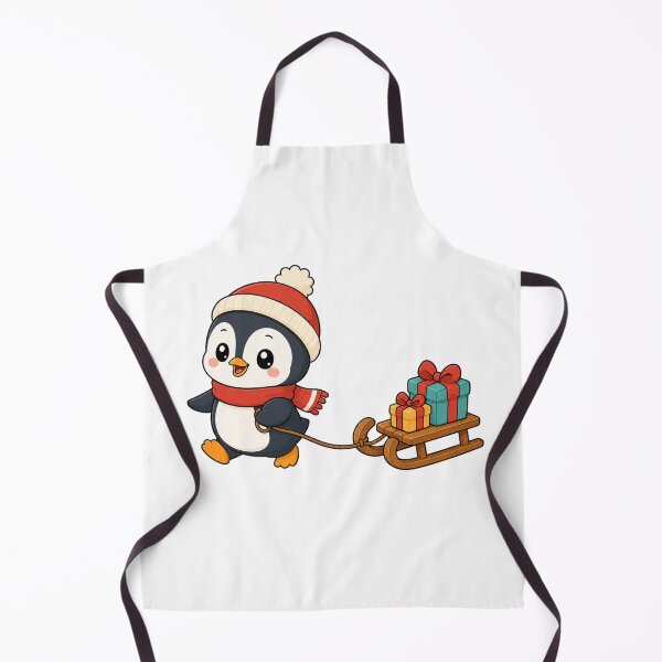 Artikelvorschau, Cute Christmas Penguin Pulling Winter Gift Sled entworfen und verkauft von Seculinator.