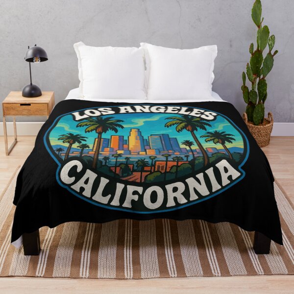 Item preview, Los Angeles California United States Retro Trippy Travel designed and sold by TomFrontierArt.