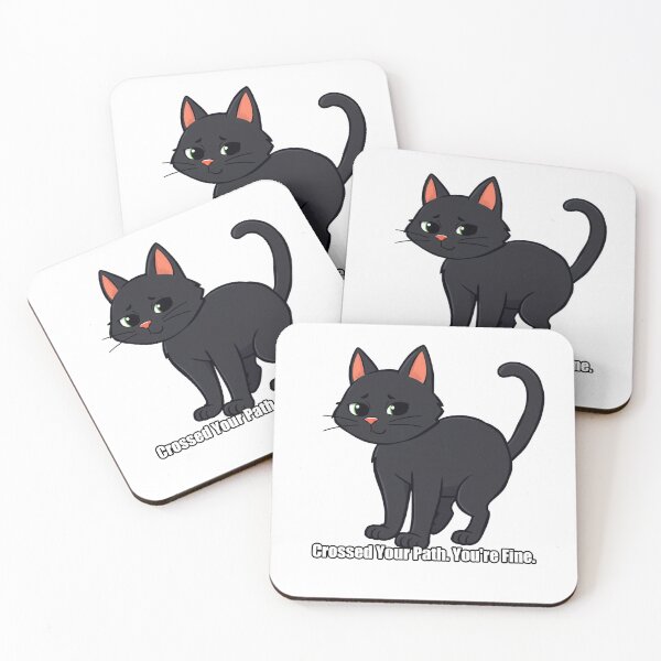 Item preview, Black Cat - Crossed Your Path You're Fine - Funny Black Cat Gift designed and sold by pawdrops.