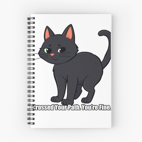 Item preview, Black Cat - Crossed Your Path You're Fine - Funny Black Cat Gift designed and sold by pawdrops.