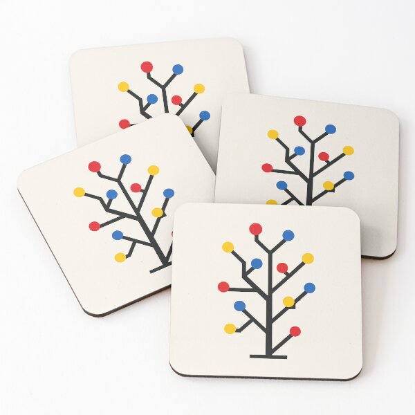 Item preview, Bauhaus Berry Tree, Minimalist Folk Nature Art designed and sold by OpenFieldNotes.