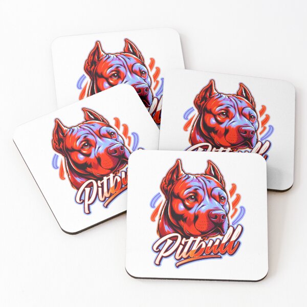 Item preview, Colorful Pitbull Dog Portrait Sticker Procreate Art Design designed and sold by ExploreAura Studio.