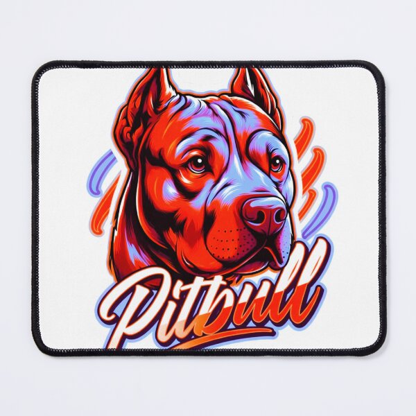 Item preview, Colorful Pitbull Dog Portrait Sticker Procreate Art Design designed and sold by ExploreAura Studio.