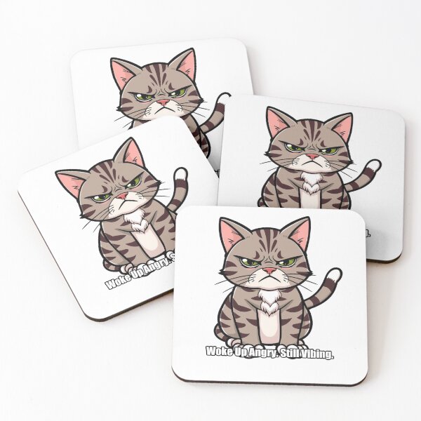 Item preview, Tabby Cat - Woke Up Angry Still Vibing - Funny Tabby Cat Gift designed and sold by pawdrops.