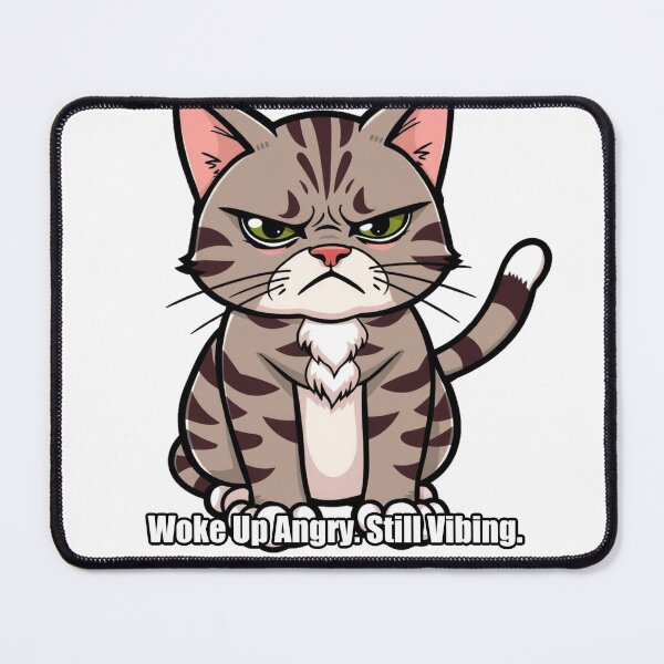 Item preview, Tabby Cat - Woke Up Angry Still Vibing - Funny Tabby Cat Gift designed and sold by pawdrops.