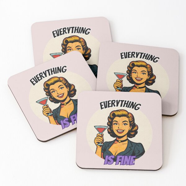 Item preview, Everything Is Fine Retro Pop Art Comic Girl designed and sold by Clauzierra.