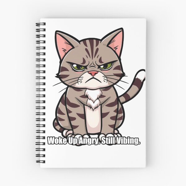 Item preview, Tabby Cat - Woke Up Angry Still Vibing - Funny Tabby Cat Gift designed and sold by pawdrops.