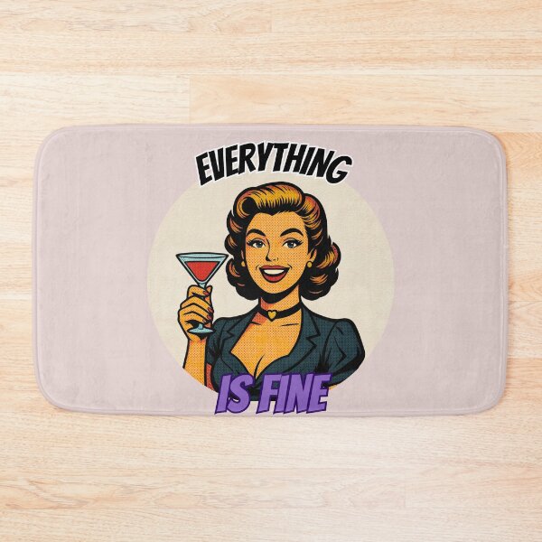 Item preview, Everything Is Fine Retro Pop Art Comic Girl designed and sold by Clauzierra.