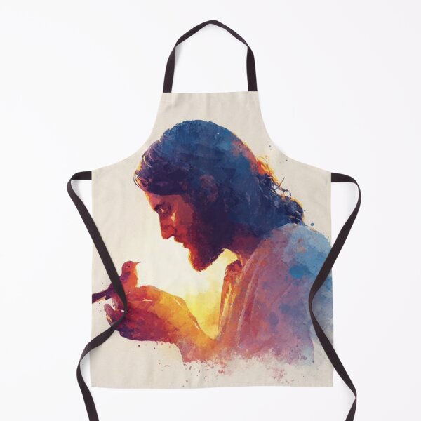 Item preview, Jesus Holding a Little Bird | Watercolor Christian Faith Artwork designed and sold by Jesus-istheway.
