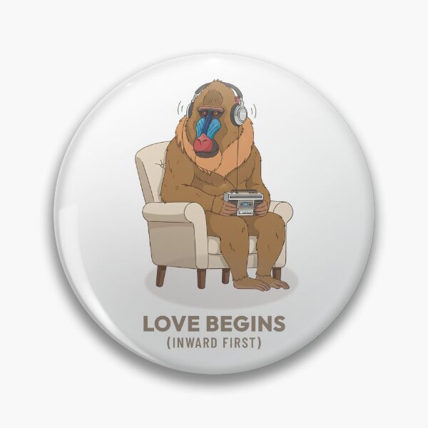 Item preview, Mandrill Listening to Music Cozy Retro Art designed and sold by Cozy Vintage Animal.