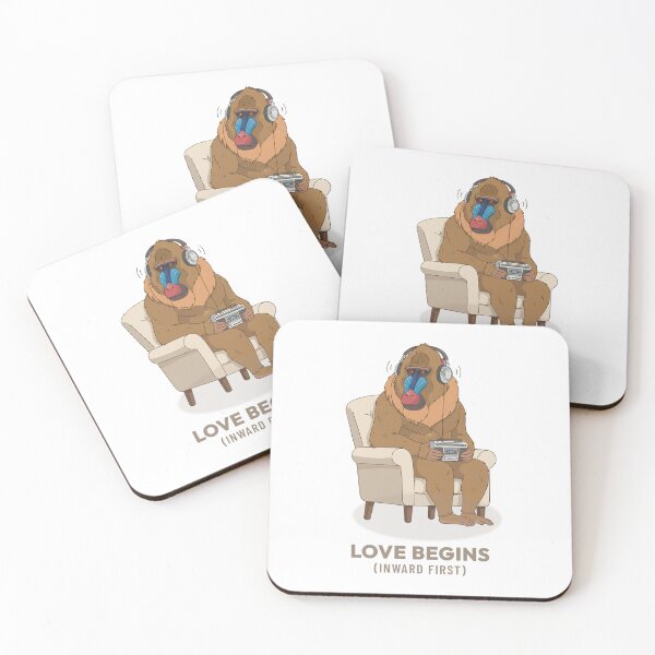 Item preview, Mandrill Listening to Music Cozy Retro Art designed and sold by COZY VINTAGE animal.
