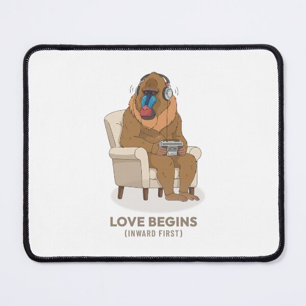 Item preview, Mandrill Listening to Music Cozy Retro Art designed and sold by Cozy Vintage Animal.