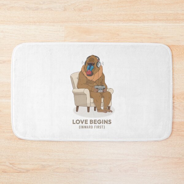 Item preview, Mandrill Listening to Music Cozy Retro Art designed and sold by Cozy Vintage Animal.