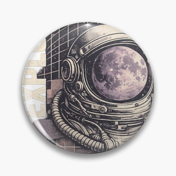 Item preview, Retro Futuristic Space Helmet Y2K Vintage Vector Design designed and sold by Saeed  Ahmad.