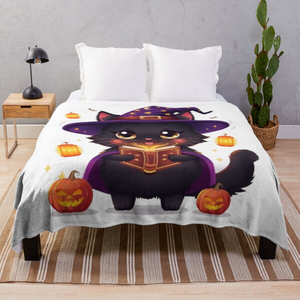 Item preview, Cute Black Cat Witch Deluxe Sticker | Kawaii Halloween Cat Gift designed and sold by Stylestickers55.