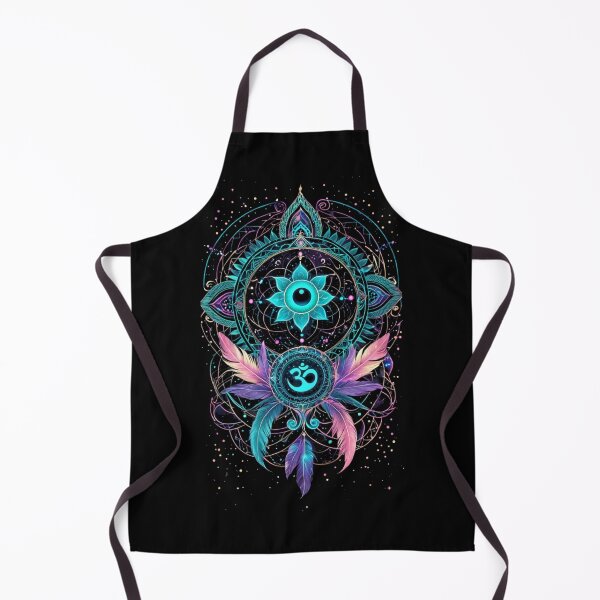 Item preview, Lotus Om Mandala Spiritual Art | Boho Feathers Meditation Design designed and sold by LONE SPIRIT CO..