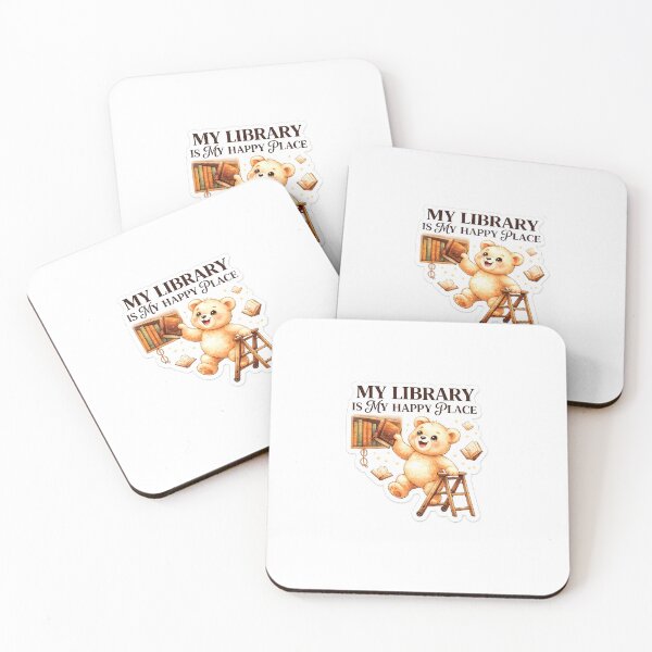 Item preview, My Library Is My Happy Place Sticker designed and sold by DreamTags Studio.