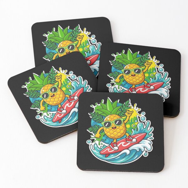 Item preview, Cool Surfing Pineapple Wearing Sunglasses Summer Surf ​Main Tag designed and sold by Samasem365.