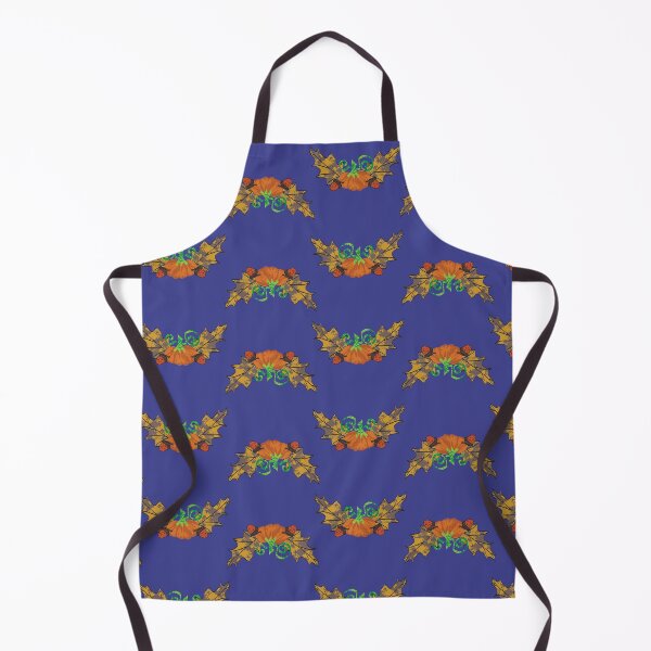 Item preview, Pumpkins and Oak Leaves with Acorns on Blue designed and sold by Digitalmyth's Designs.