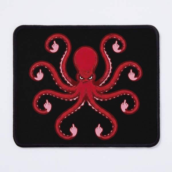 Item preview, Funny Inappropriate Octopus Middle Fingers Octopus Flipping the Bird designed and sold by Eh Plus Designs.