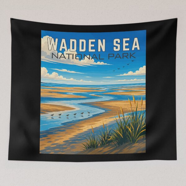 Item preview, Wadden Sea National Park in Denmark, Art Travel Landscape designed and sold by MaateoDesign.