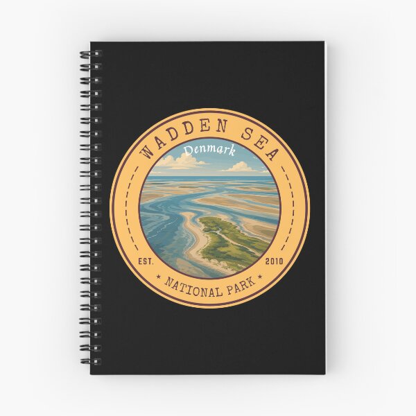 Item preview, Wadden Sea National Park in Denmark, Vintage Travel Art Circle Emblem designed and sold by MaateoDesign.