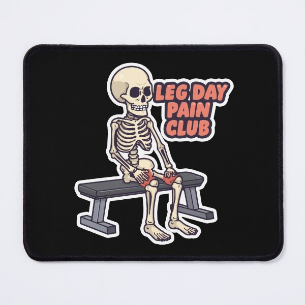 Item preview, Leg Day Pain Club – Funny Kawaii Skeleton Gym Design designed and sold by Sparkofart07.