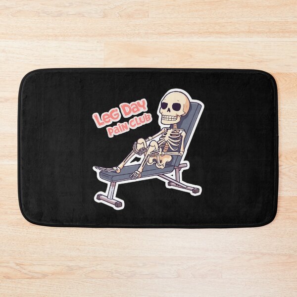 Item preview, Leg Day Pain Club – Funny Kawaii Skeleton Gym Design designed and sold by Sparkofart07.