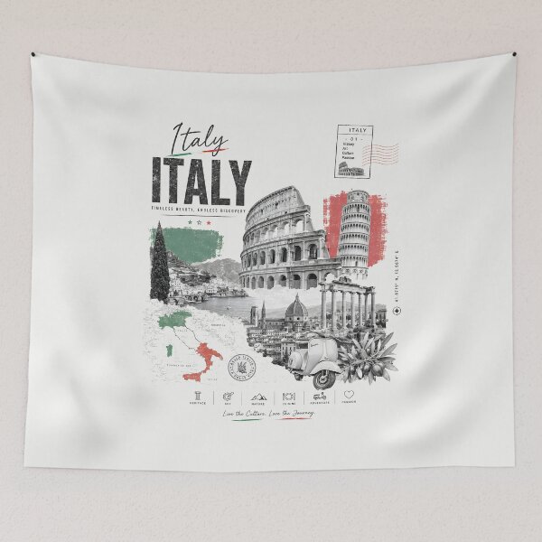 Item preview, Italy Minimalist Travel Art designed and sold by AtuqStudio.