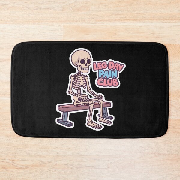 Item preview, Leg Day Pain Club – Funny Kawaii Skeleton Gym Design designed and sold by Sparkofart07.