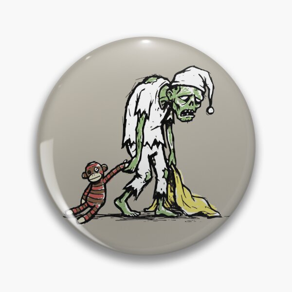Item preview, Funny Old Man Zombie Bedtime Sock Monkey Stuffie designed and sold by TackyTime.