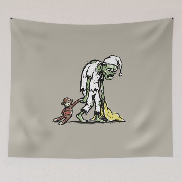 Item preview, Funny Old Man Zombie Bedtime Sock Monkey Stuffie designed and sold by TackyTime.