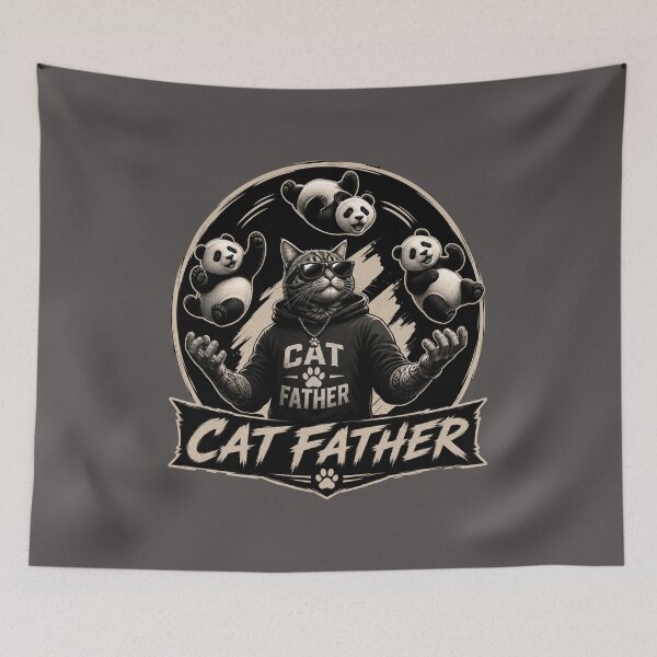 Item preview, panda/cat father designed and sold by @jon.