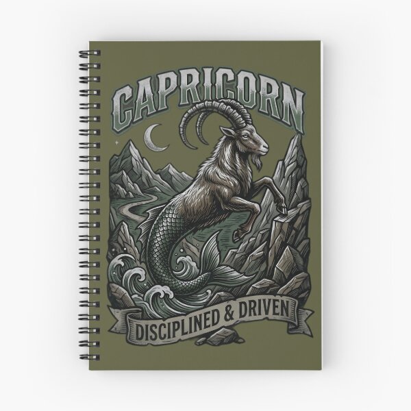 Item preview, Capricorn Daily Horoscope Zodiac Sign | Disciplined & Driven Sea Goat | Astrology Mountain Design | Capricorn Gift designed and sold by Bhaskar Digital Art.